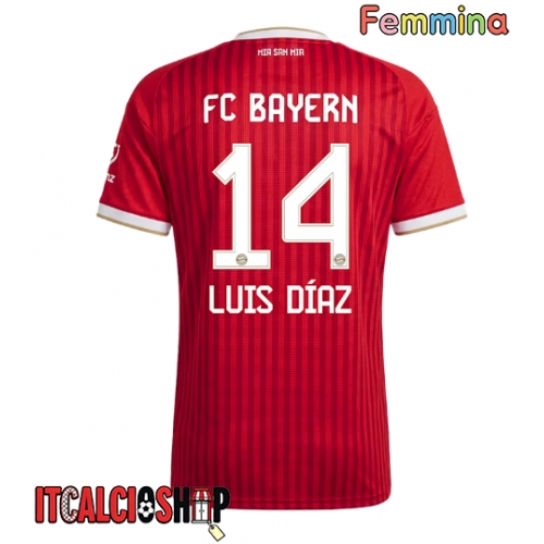 Bayern Munich Luis Diaz #14 Prima Maglia Femmina 2026-27 Manica Corta